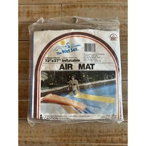 Vintage‎ 1984 Intex The Wet Set Inflatable Blue Air Mat 72x27 "Sealed"